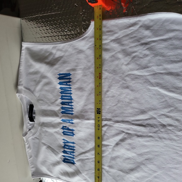 Midnight Studios MADMAN SLEEVELESS T-SHIRT - WHITE sz-L - Picture 6 of 6